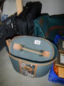 A mixed lot of assorted bags including cosmetic bag.