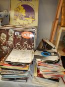 A good selection of LP and 45 rpm records.