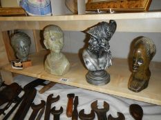 A mixed lot of old busts.