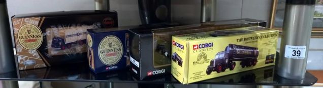 4 Corgi Classics Guiness lorries
