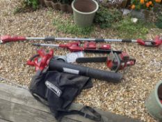 A huge set of Mountfield, cordless garden power tools, etc Collect Only.