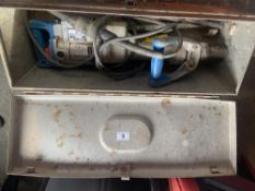 A Kango 110V concrete breaker, in working order, including chisels. Collect Only.