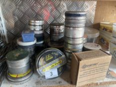 A large quantity of .177, .22 and .25 airgun pellets. Most tins full or nearly full. Collect Only.