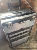 A Stanley tower double box metal and plastic construction, etc. Collect Only.
