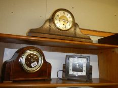 A quantity of Napoleon hat clocks etc.,