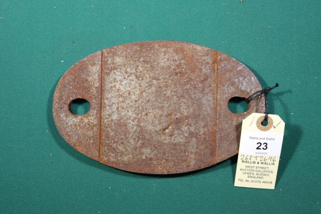 Locomotive shedplate 50B Leeds Neville Hill 1950-1960 with a sub shed of Ilkley to 1959, then Hull - Image 2 of 2