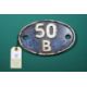 Locomotive shedplate 50B Leeds Neville Hill 1950-1960 with a sub shed of Ilkley to 1959, then Hull - Image 1 of 2