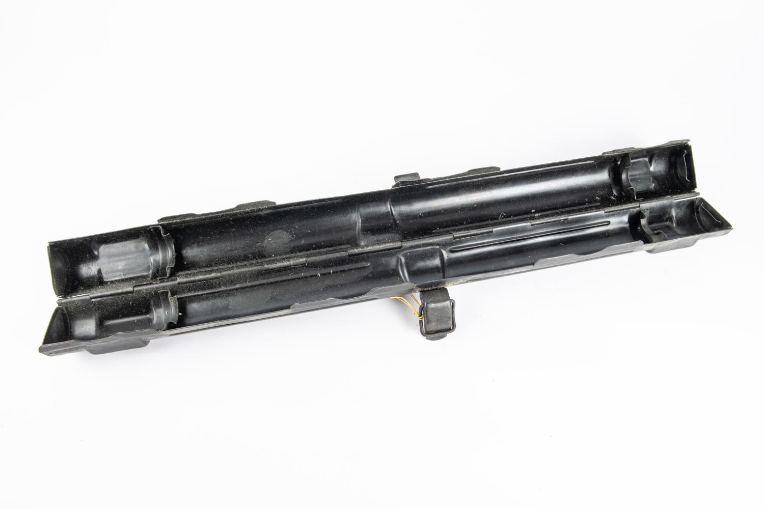 A Third Reich machine gun spare barrel case, complete with sling, marked on end "Lauf Schutze 43" - Image 3 of 3