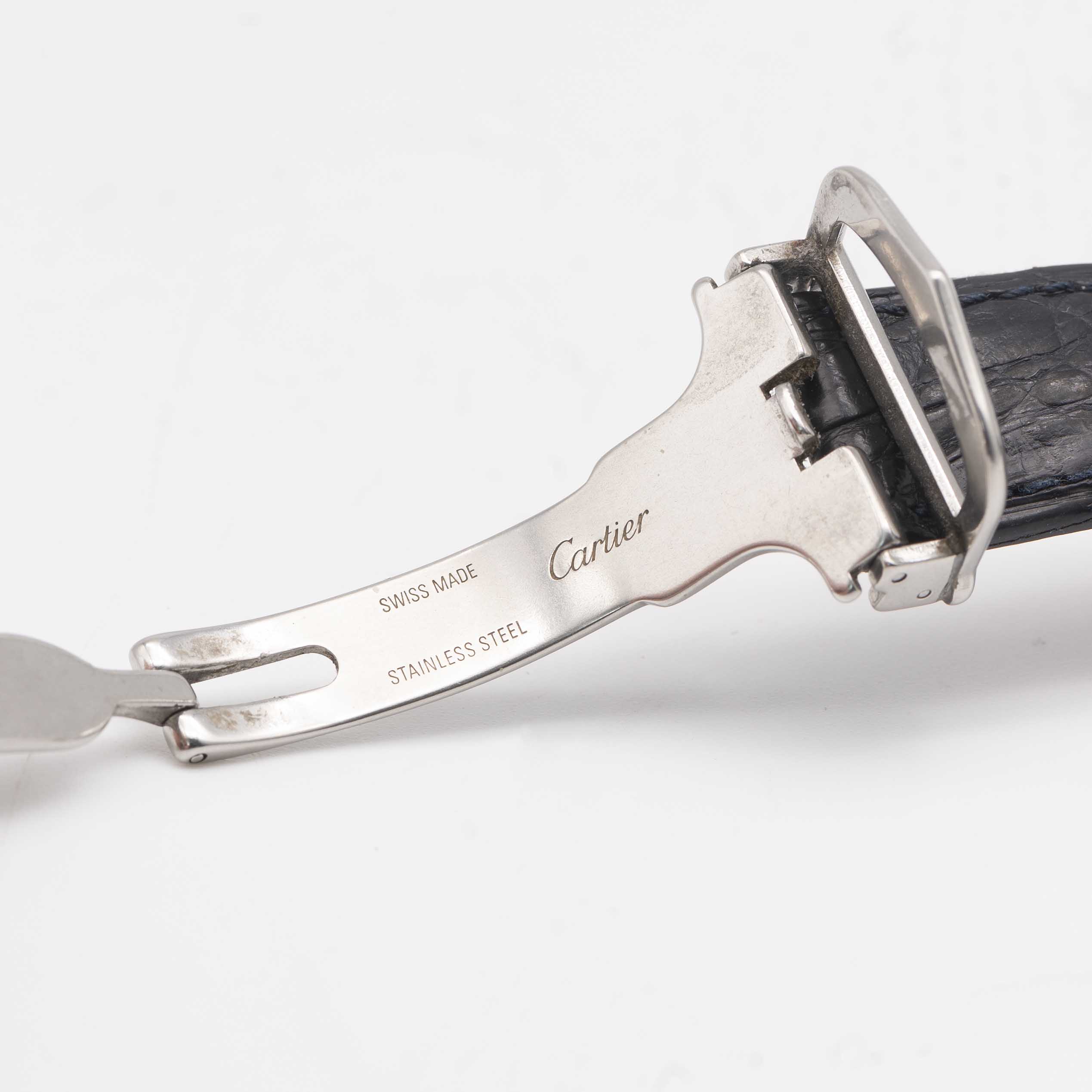 A GENTLEMAN'S SIZE STAINLESS STEEL CARTIER TANK BASCULANTE WRIST WATCH CIRCA 2000s, REF. 2405 - Image 8 of 8