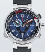 A GENTLEMAN'S STAINLESS STEEL LOUIS VUITTON TAMBOUR REGATTA WRIST WATCH CIRCA 2000s, REF. Q102D
