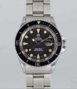 A STAINLESS STEEL ROLEX TUDOR PRINCE OYSTERDATE MINI SUB BRACELET WATCH CIRCA 1987, REF. 94400