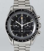 A RARE GENTLEMAN'S STAINLESS STEEL OMEGA SPEEDMASTER PROFESSIONAL 