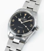 A RARE GENTLEMAN'S STAINLESS STEEL ROLEX OYSTER PERPETUAL EXPLORER PRECISION BRACELET WATCH CIRCA