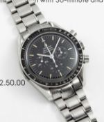 A RARE GENTLEMAN'S STAINLESS STEEL OMEGA SPEEDMASTER PROFESSIONAL 