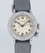 A RARE GENTLEMAN'S STAINLESS STEEL LONGINES WEEMS AVIATORS PILOTS WRIST WATCH DATED 1940, REF. 21008