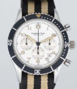 A RARE GENTLEMAN'S STAINLESS STEEL EXCELSIOR PARK MONTE CARLO CHRONOGRAPH WRIST WATCH CIRCA 1980s,