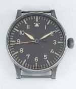 A RARE GENTLEMAN'S GERMAN MILITARY WEMPE RLM NAVIGATORS PILOTS WATCH CIRCA 1940, WITH MINERVA