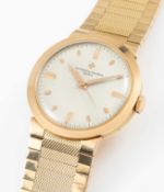 A FINE & RARE GENTLEMAN'S 18K SOLID ROSE GOLD VACHERON & CONSTANTIN CHRONOMETRE ROYAL BRACELET WATCH