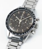 A RARE GENTLEMAN'S STAINLESS STEEL OMEGA SPEEDMASTER 