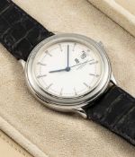 A RARE GENTLEMAN'S STAINLESS STEEL AUDEMARS PIGUET HUITIEME AUTOMATIC WRIST WATCH DATED 1989, REF.