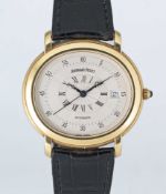 A GENTLEMAN'S 18K SOLID GOLD AUDEMARS PIGUET MILLENARY AUTOMATIC WRIST WATCH CIRCA 1995, REF.