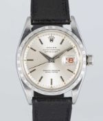A GENTLEMAN'S STAINLESS STEEL ROLEX OYSTER PERPETUAL CHRONOMETER DATEJUST WRIST WATCH CIRCA 1957,
