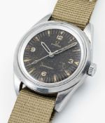 A RARE GENTLEMAN'S STAINLESS STEEL PAKISTAN AIR FORCE MILITARY OMEGA SEAMASTER 
