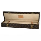 A RARE LOUIS VUITTON MONOGRAM WRIST WATCH BOX Case: Measures approx. 225mm by 65mm by 45mm. In