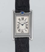 A GENTLEMAN'S SIZE STAINLESS STEEL CARTIER TANK BASCULANTE WRIST WATCH CIRCA 2000s, REF. 2405