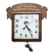 A RARE ELECTRIC LECOULTRE ADVERTISING SHOP DISPLAY CLOCK CIRCA 1950, MADE BY THE E-INGRAHAM CO.,
