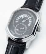 A GENTLEMAN'S STAINLESS STEEL DANIEL ROTH PREMIER RETROGRADE WRIST WATCH CIRCA 2000, REF. 807.L.10