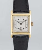 A GENTLEMAN'S 18K SOLID GOLD PATEK PHILIPPE WRIST WATCH CIRCA 1930, WITH SECTOR DIAL Movement: