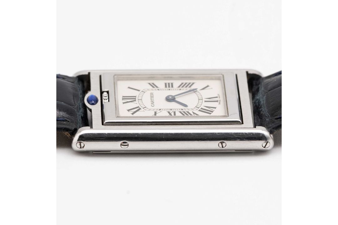 A GENTLEMAN'S SIZE STAINLESS STEEL CARTIER TANK BASCULANTE WRIST WATCH CIRCA 2000s, REF. 2405 - Image 8 of 8