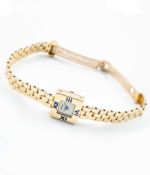 A RARE LADIES 18K SOLID GOLD CARTIER LONDON QUADRANT BRACELET WATCH CIRCA 1970, WITH MATCHING LONDON