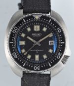 A GENTLEMAN'S STAINLESS STEEL SEIKO 150M AUTOMATIC DIVERS WRIST WATCH CIRCA 1971, REF. 6105-8119 