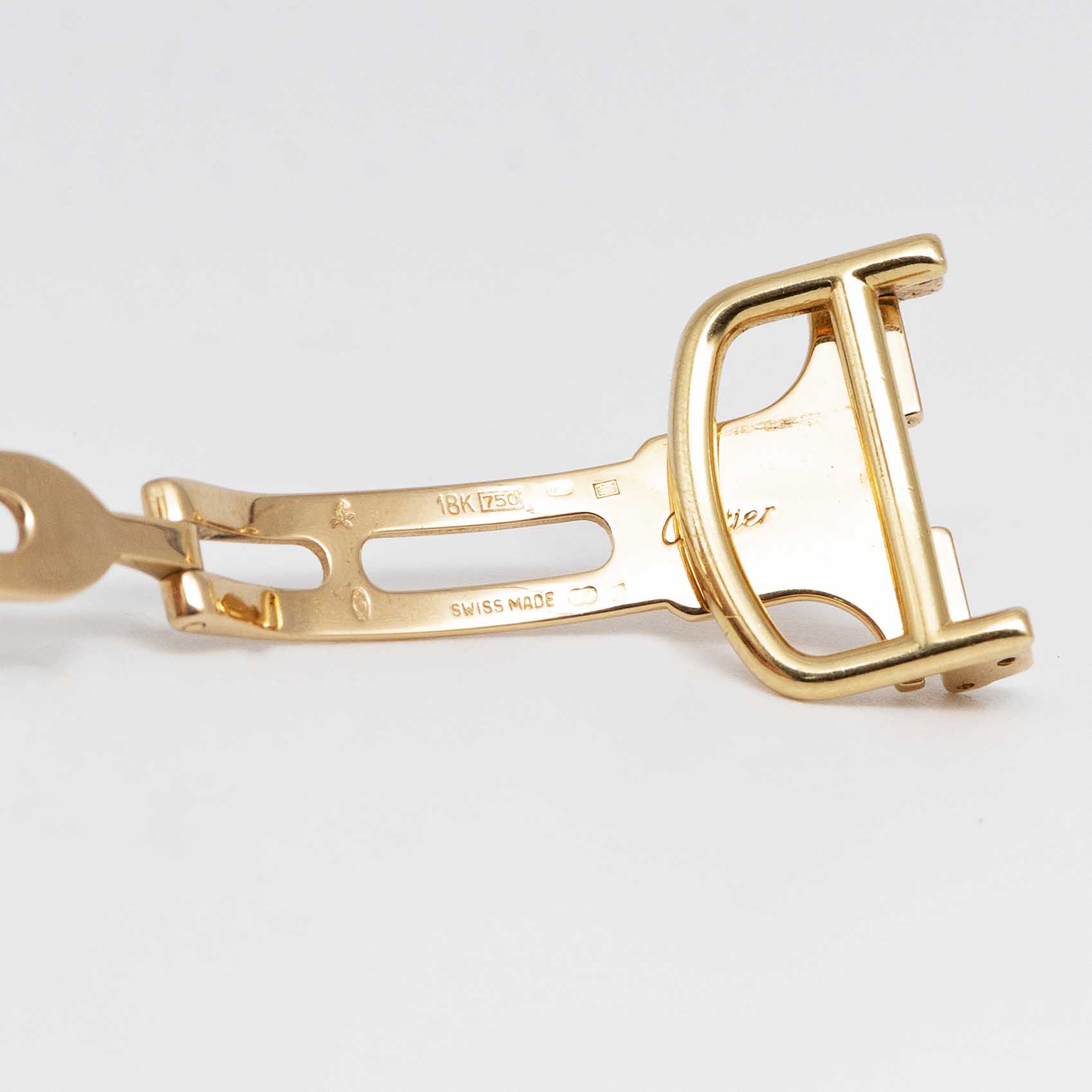 A RARE GENTLEMAN'S SIZE 18K SOLID GOLD CARTIER PASHA MOONPHASE CALENDAR ALARM WRIST WATCH CIRCA - Image 9 of 9