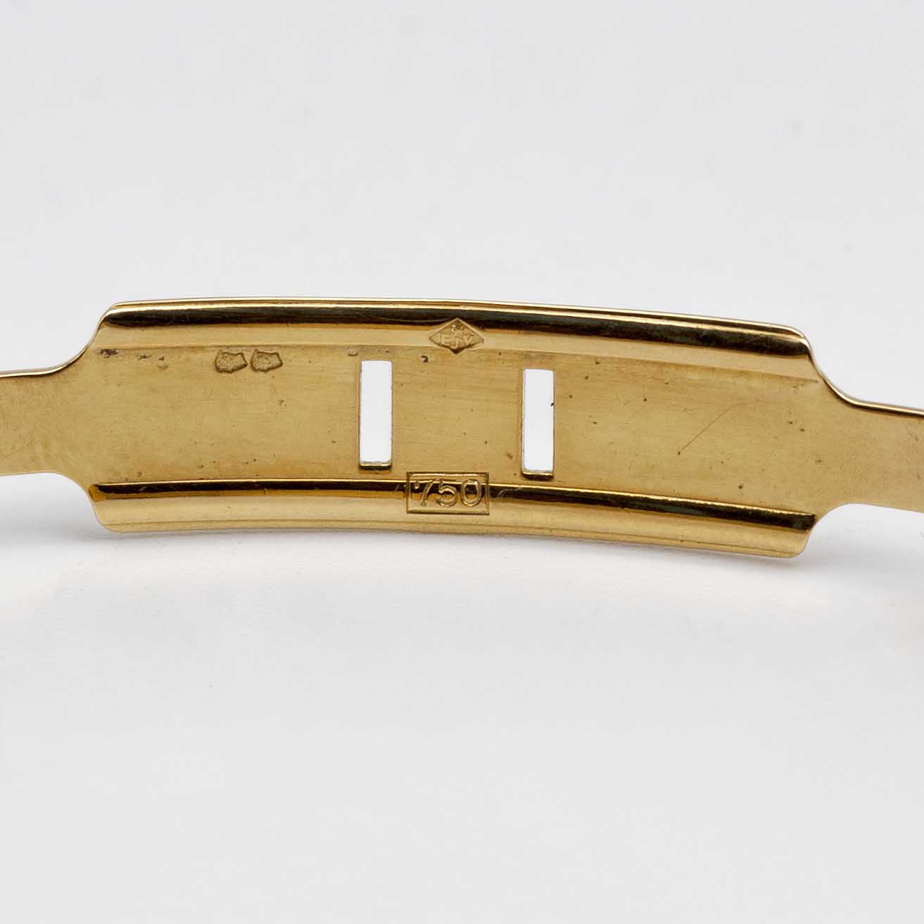 A FINE & RARE LADIES 18K SOLID GOLD & DIAMOND CARTIER TORTUE BRACELET WATCH CIRCA 1990s, WITH - Image 9 of 9