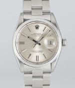 A GENTLEMAN'S STAINLESS STEEL ROLEX OYSTER PERPETUAL DATE BRACELET WATCH CIRCA 1972, REF. 1500
