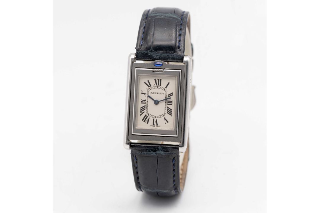 A GENTLEMAN'S SIZE STAINLESS STEEL CARTIER TANK BASCULANTE WRIST WATCH CIRCA 2000s, REF. 2405 - Image 3 of 8