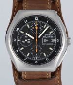 A GENTLEMAN'S STAINLESS STEEL GERMAN MILITARY TUTIMA BUND AUTOMATIC CHRONOGRAPH WRIST WATCH CIRCA