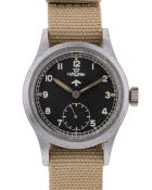 A GENTLEMAN'S BRITISH MILITARY LEMANIA W.W.W. WRIST WATCH CIRCA 1945, PART OF THE 