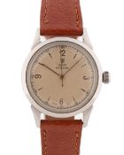 A GENTLEMAN'S SIZE STAINLESS STEEL TUDOR OYSTER WRIST WATCH CIRCA 1950s, REF. 4540 Movement: 17J,