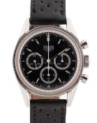 A GENTLEMAN'S STAINLESS STEEL HEUER CARRERA CLASSICS CHRONOGRAPH WRIST WATCH CIRCA 2000, REF. CS3113