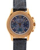 A GENTLEMAN'S SIZE 18K SOLID GOLD MAUBOUSSIN CHRONOGRAPH WRIST WATCH CIRCA 1990s, REF. R.14370
