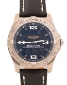 A GENTLEMAN'S TITANIUM BREITLING AEROSPACE ADVANTAGE WRIST WATCH DATED 2015, REF. E7936210