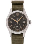 A GENTLEMAN'S BRITISH MILITARY TIMOR W.W.W. WRIST WATCH CIRCA 1945, PART OF THE 