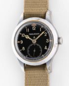 A GENTLEMAN'S BRITISH MILITARY JAEGER LECOULTRE W.W.W. WRIST WATCH DATED 1945, PART OF THE 