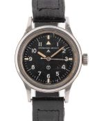 A GENTLEMAN'S STAINLESS STEEL BRITISH MILITARY IWC MARK 11 RAF PILOTS WRIST WATCH DATED 1948