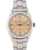 A RARE GENTLEMAN'S STAINLESS STEEL TUDOR OYSTER PRINCE SELF WINDING BRACELET WATCH CIRCA 1950s, REF.