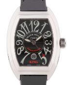 A GENTLEMAN'S STAINLESS STEEL FRANCK MULLER CONQUISTADOR KING WRIST WATCH CIRCA 2000s, REF. 8005